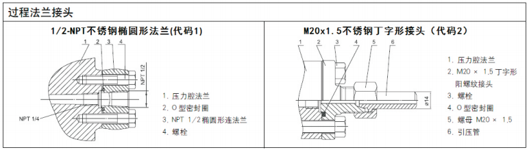 单边远传变送器无远传法兰端的的过程连接