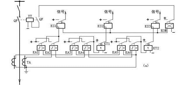 三段式电流保护接线原理图