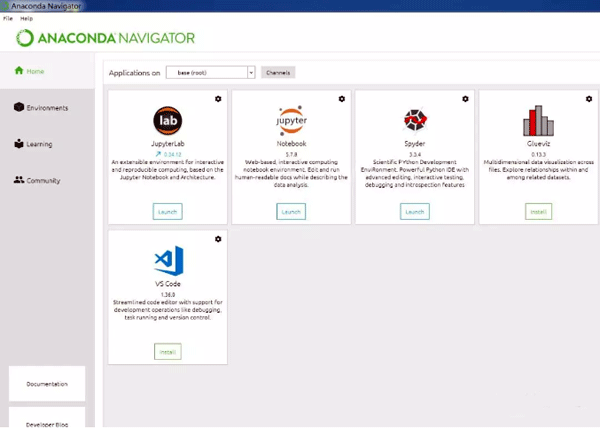 Anaconda Navigator登录页面