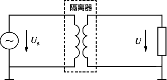 用隔离器将两点接地隔离示意