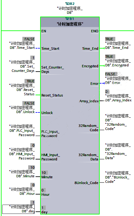 博途V15加密计时模块