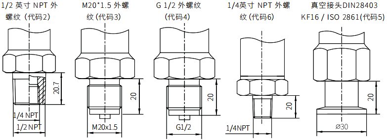 直连式压力变送器衍生接口形式