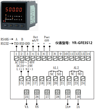 YR-GFE3S12接线图