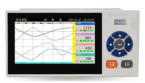 小型彩色无纸记录仪曲线显示