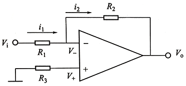 反相放大器电路原理图