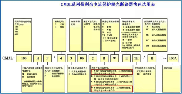 四极产品可选代号A、D(N极始终接通)