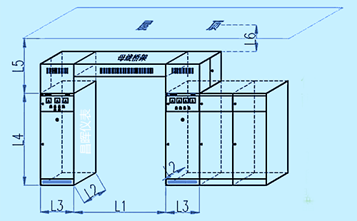 变配电室内电器柜安装示意图