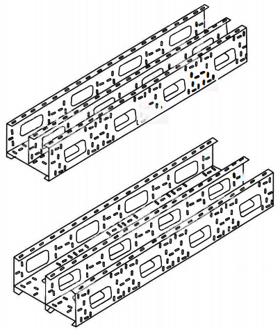 组合式电缆桥架隔板组装示意图