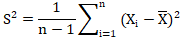 样本方差计算公式