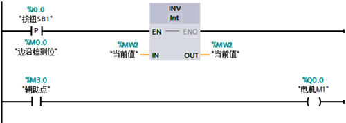 使用求反码指令INV实现一键启停